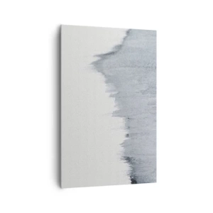 Cuadro sobre lienzo - Impresión de Imagen - Composición abstracta gris en estilo minimalista. - 80x120cm - Una señal misteriosa - Decoración de pared moderna para salón y dormitorio ARTTOR