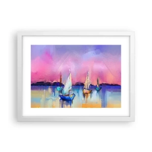 Póster en marco blanco - Dirección alta mar - 40x30 cm