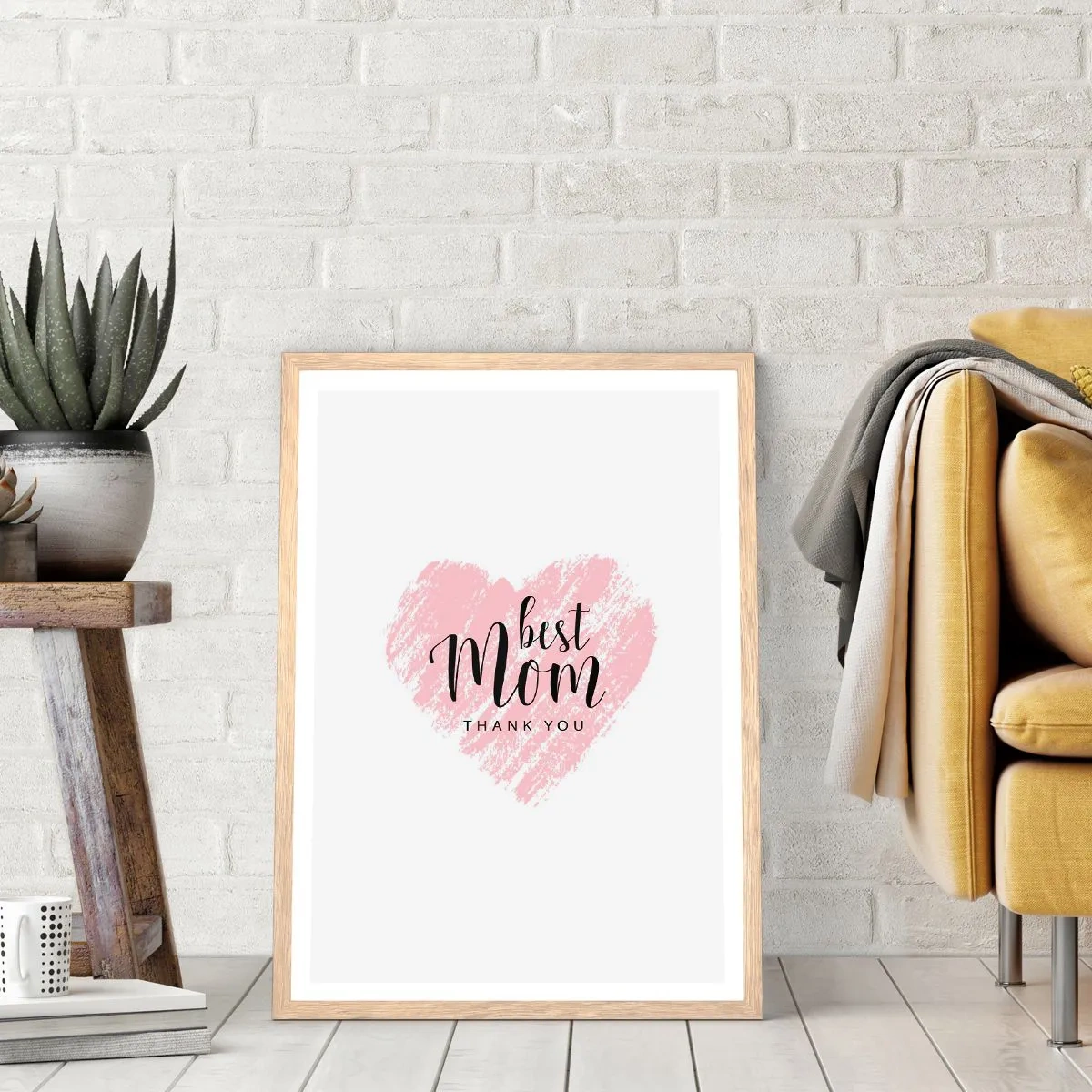 Póster en marco roble claro - En cualquier momento de tu vida - 30x40 cm