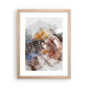 Póster en marco roble claro - Poesía entre las cuerdas - 30x40 cm