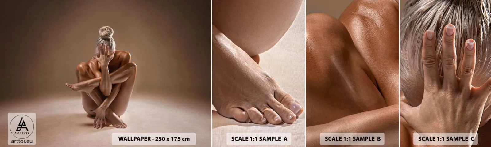 Muestra De Fotomural Standard Eco - Unidad de cuerpo y espíritu - Cuerpo, Mujer, Modelo - 100x30 cm