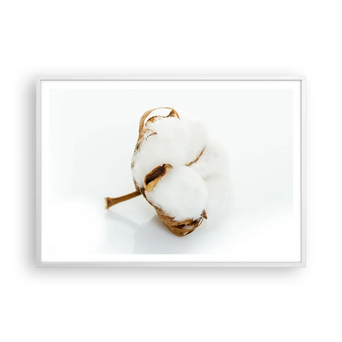 Póster en marco blanco - Suave por naturaleza - 100x70 cm