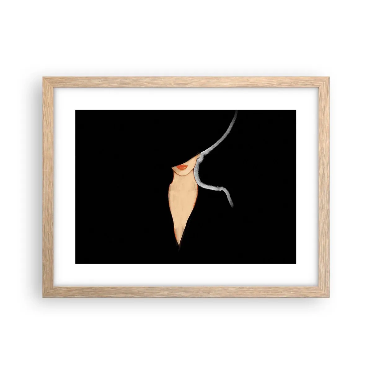 Póster en marco roble claro - Elegancia y estilo - 40x30 cm