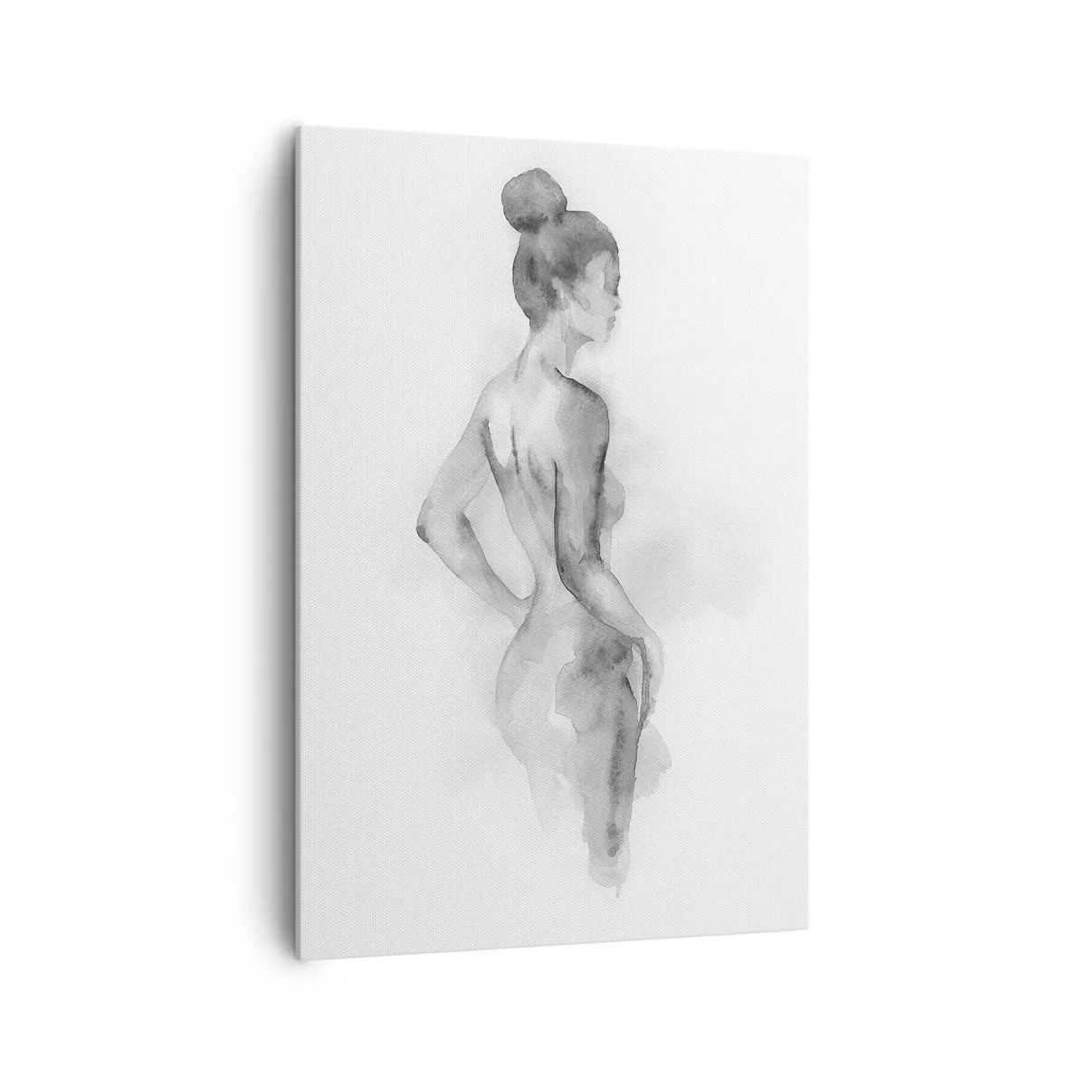 Cuadro sobre lienzo - Impresión de Imagen - Boceto en acuarela de una silueta femenina - 70x100cm - Tan hermosa como la pintura - Decoración de pared moderna para salón y dormitorio ARTTOR