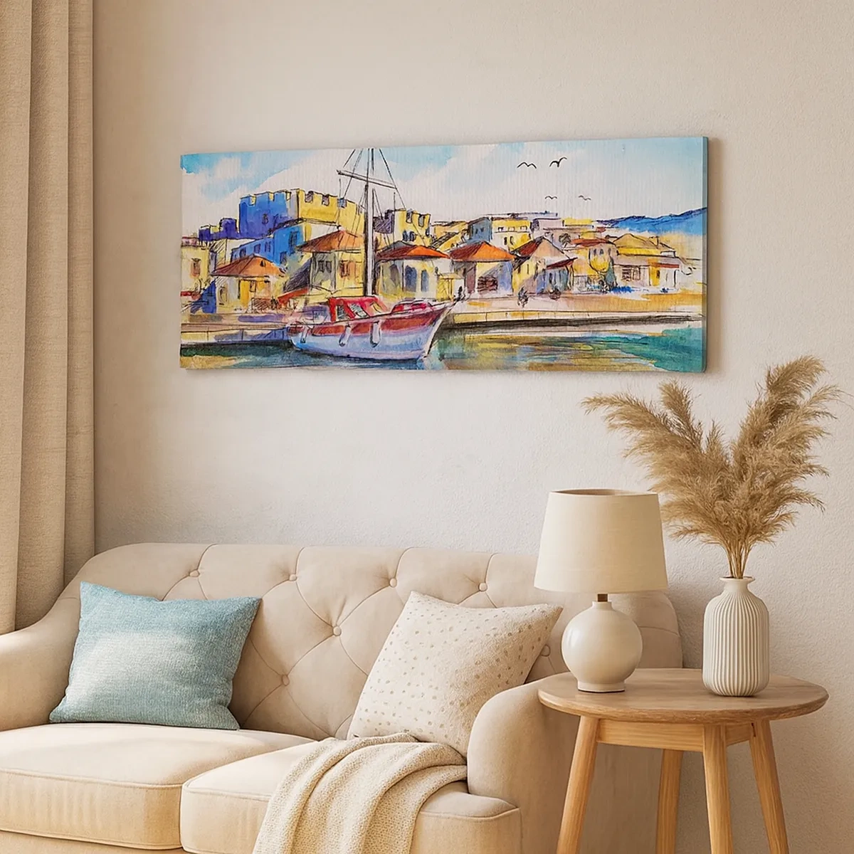 Cuadro sobre lienzo - Impresión de Imagen - Tarde de arco iris - 30x30 cm