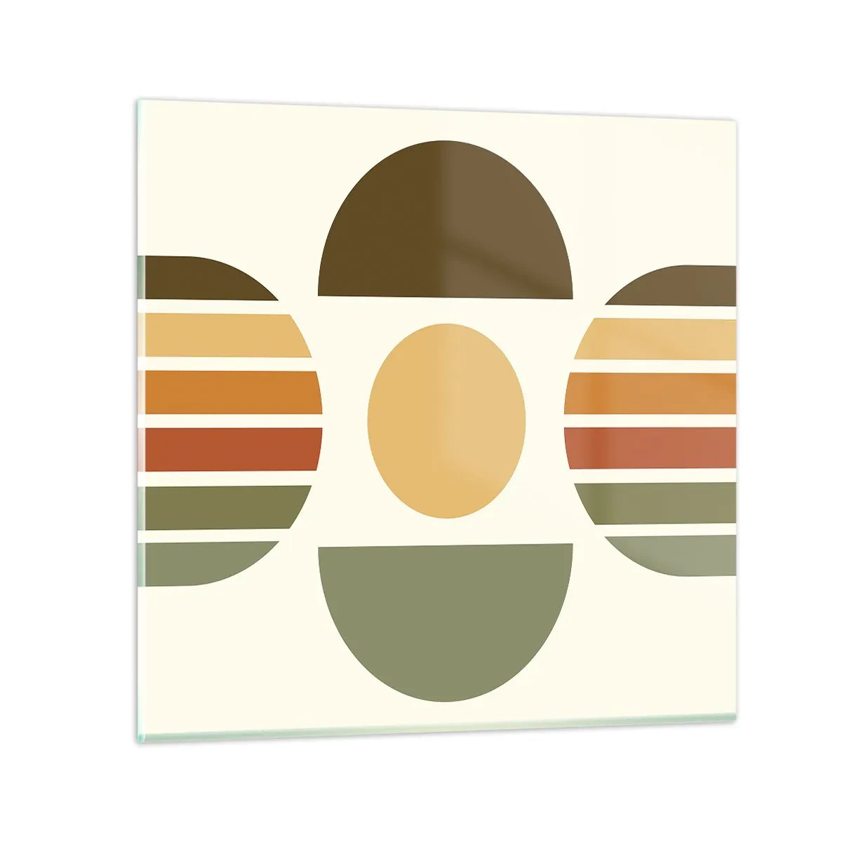 Cuadro sobre vidrio - Impresiones sobre Vidrio - Los tonos de la tierra - 70x70 cm
