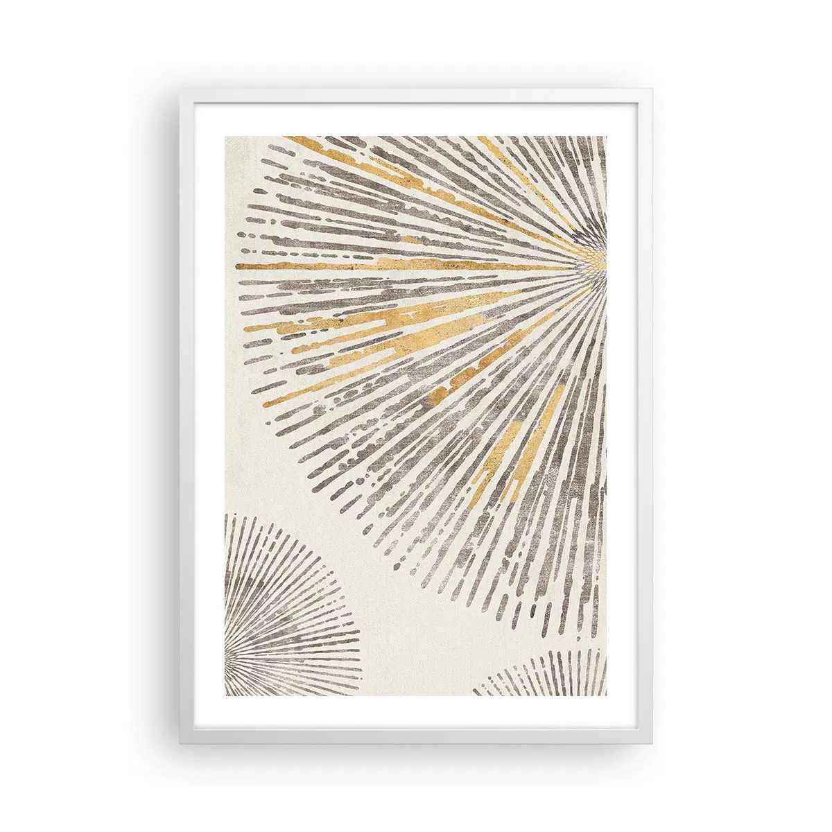 Póster en marco blanco - Belleza lineal - 50x70 cm