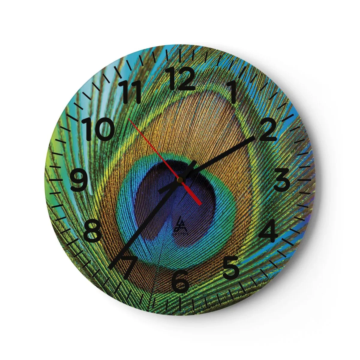 Reloj de pared - Reloj de vidrio - Cara a cara - 30x30 cm