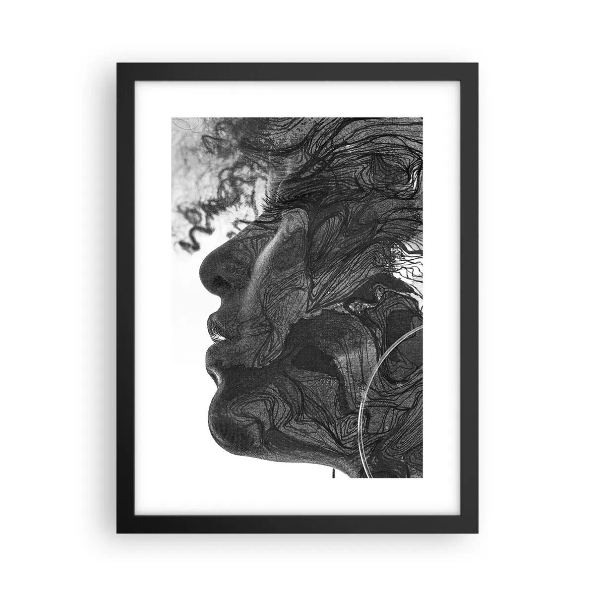 Póster en marco negro - Enredada en sueños - 30x40 cm