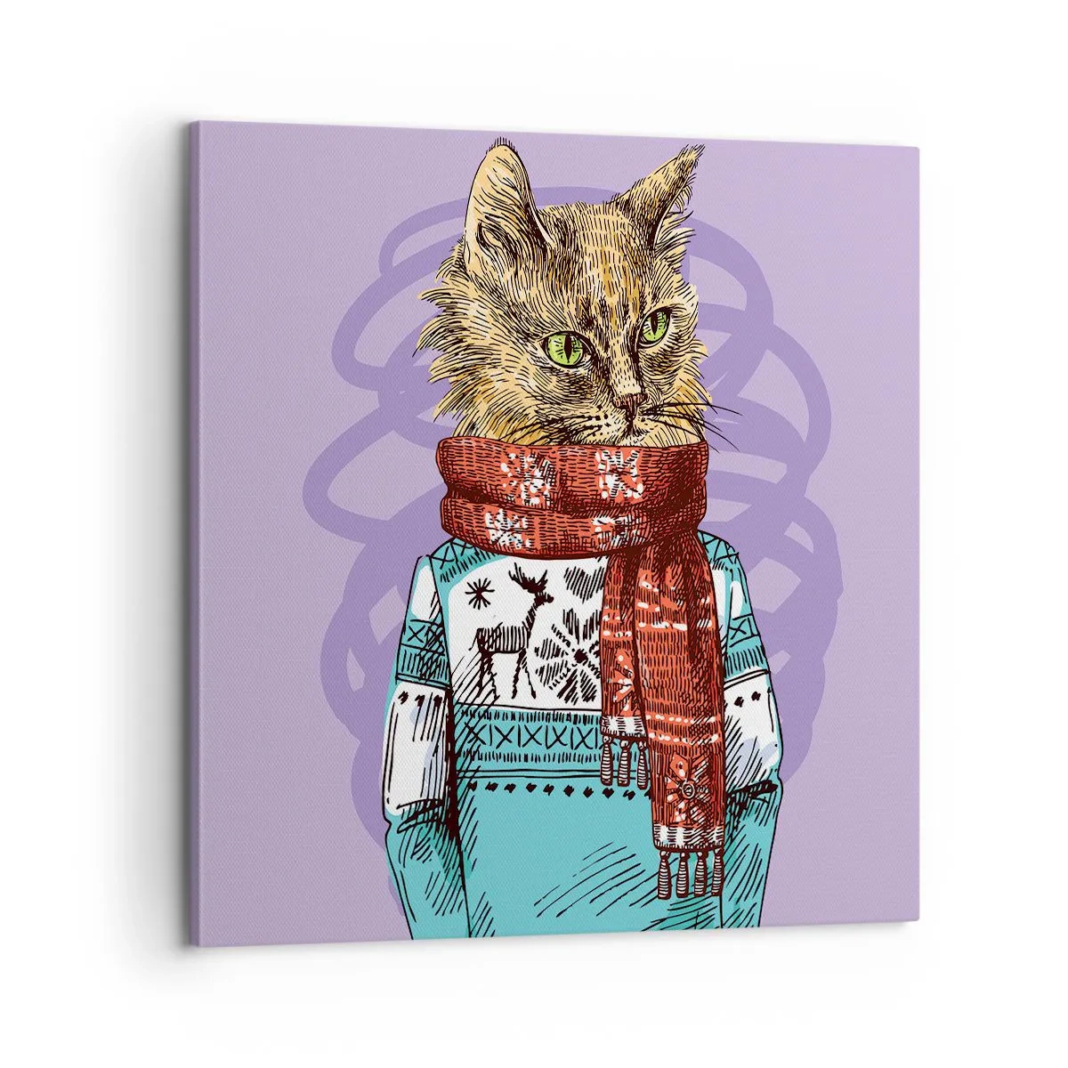 Cuadro sobre lienzo - Impresión de Imagen - El gato no solo tenía botas - 60x60 cm