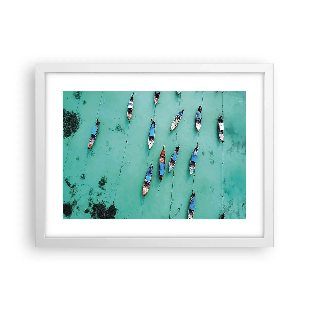 Póster en marco blanco - En alegre espera - 40x30 cm