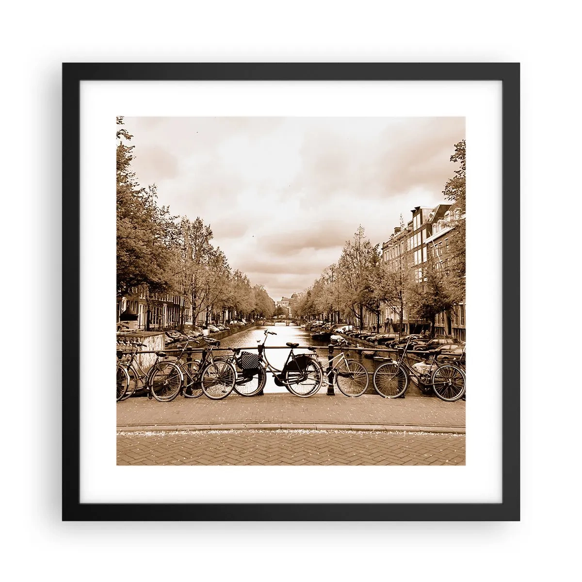 Póster en marco negro - Holanda solo hay una - 40x40 cm