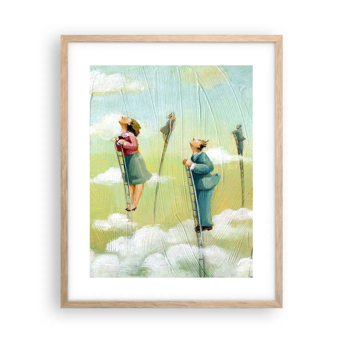 Póster en marco roble claro - Sigue tu sueño - 40x50 cm