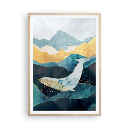 Póster en marco roble claro - La fresca belleza del norte - 70x100 cm