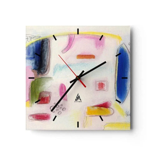 Reloj de pared - Reloj de vidrio - Convexo, cóncavo, plano - 40x40 cm