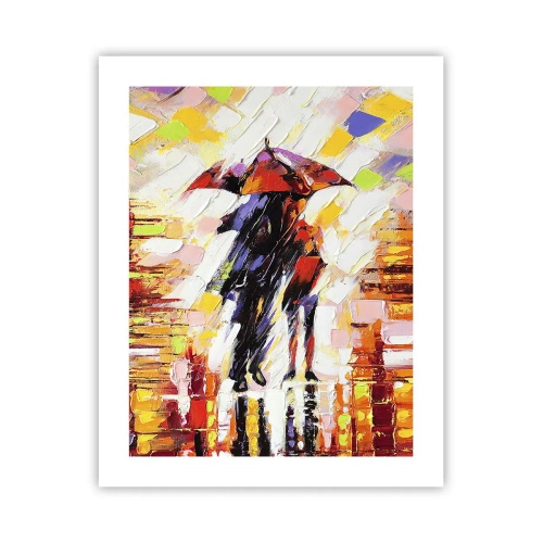 Póster - Juntos a través de la noche y la lluvia - 40x50 cm