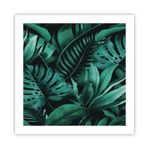 Póster - Profundidad del verde tropical - 50x50 cm