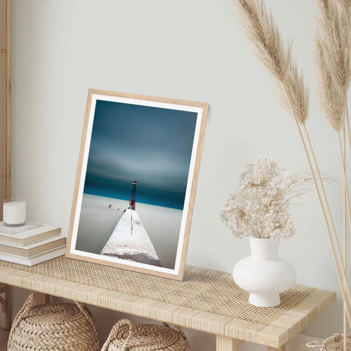 Póster en marco roble claro - Encuentro con la inmensidad - 70x100 cm