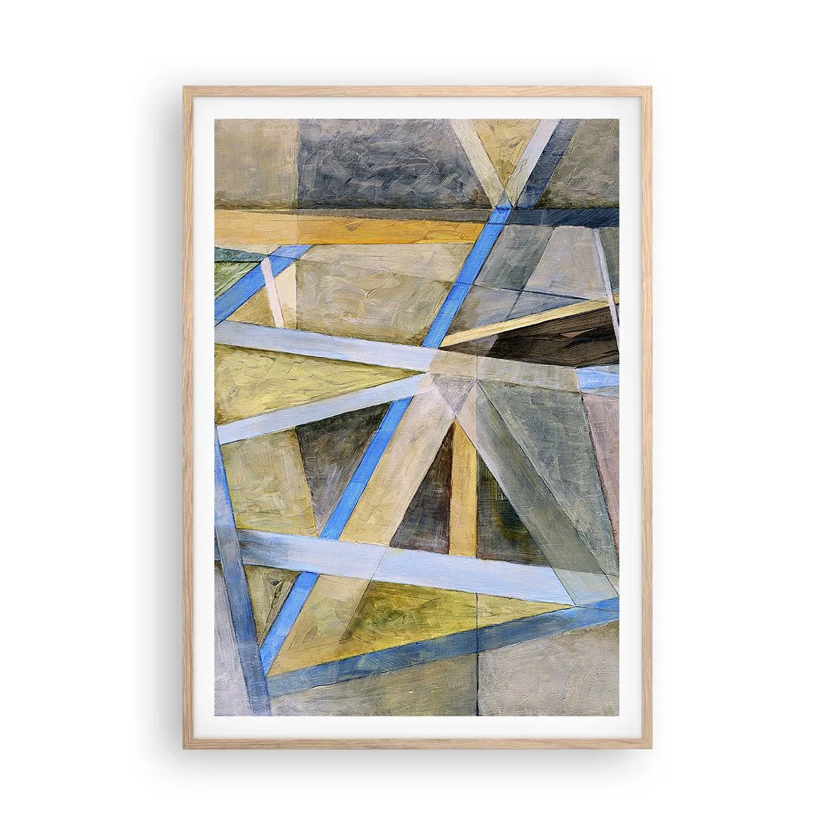 Póster en marco roble claro - ¿Recto o inclinado? - 70x100 cm