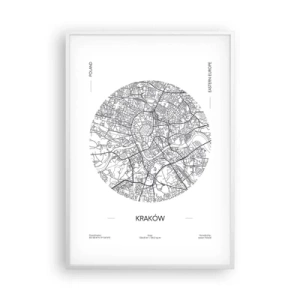 Póster en marco blanco - Anatomía de Cracovia - 70x100 cm