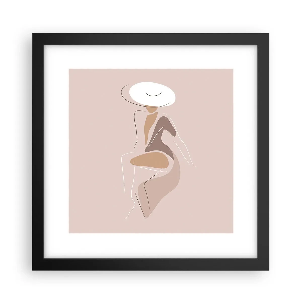 Póster en marco negro - Una auténtica dama - 30x30 cm