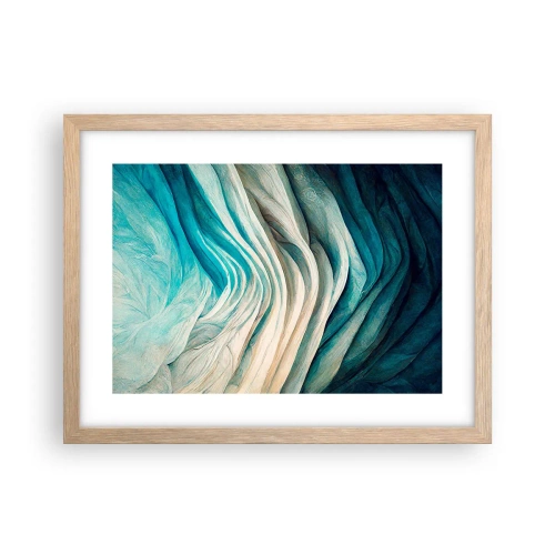 Póster en marco roble claro - Azul insaciable - 40x30 cm