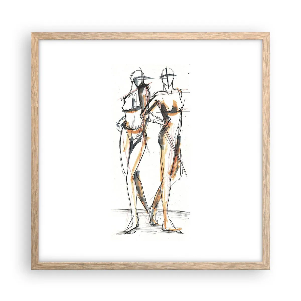 Póster en marco roble claro - Un estudio sobre el encanto - 50x50 cm