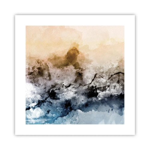 Póster - Hundido en una nube de niebla - 40x40 cm