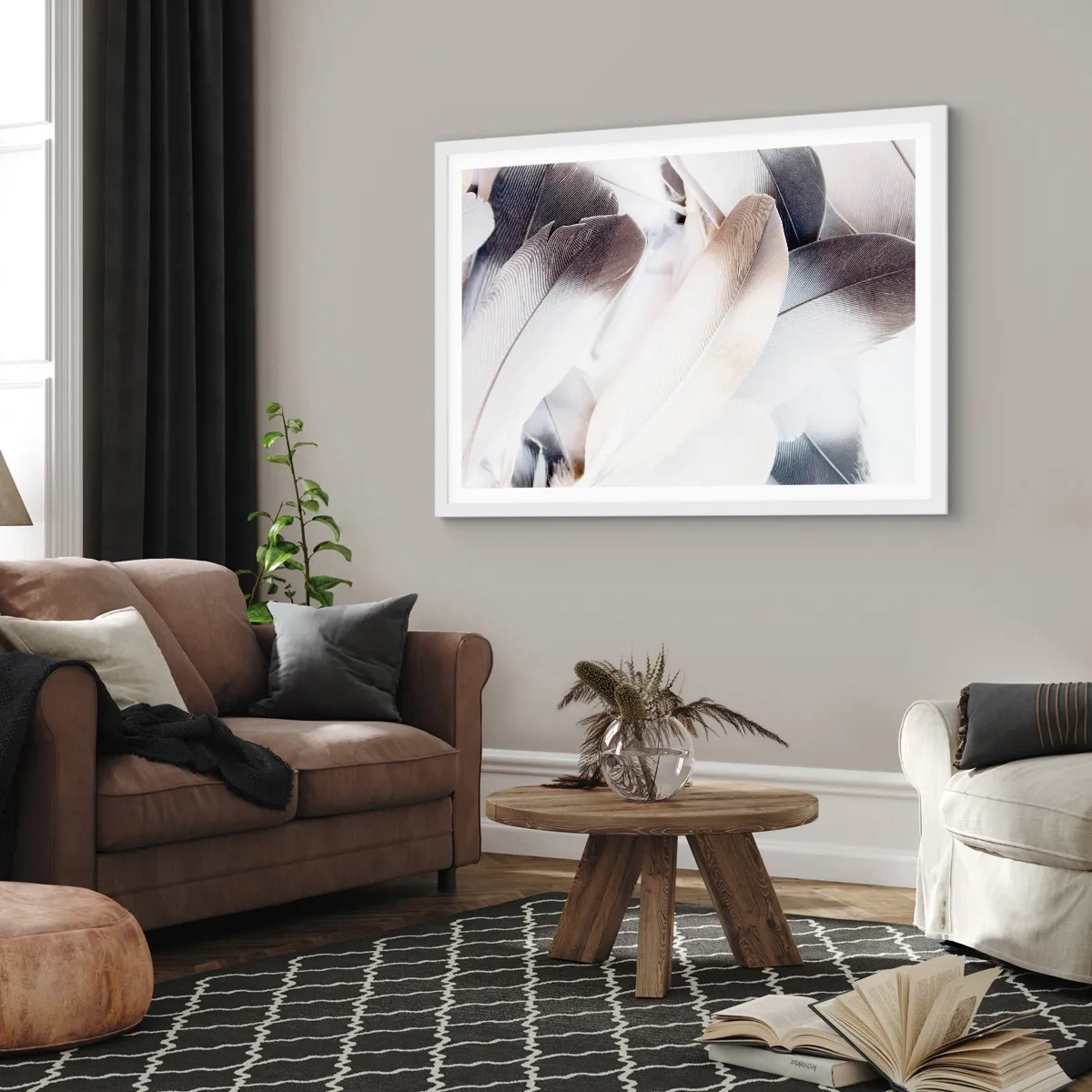 Póster en marco blanco - Casi angelical - 91x61 cm