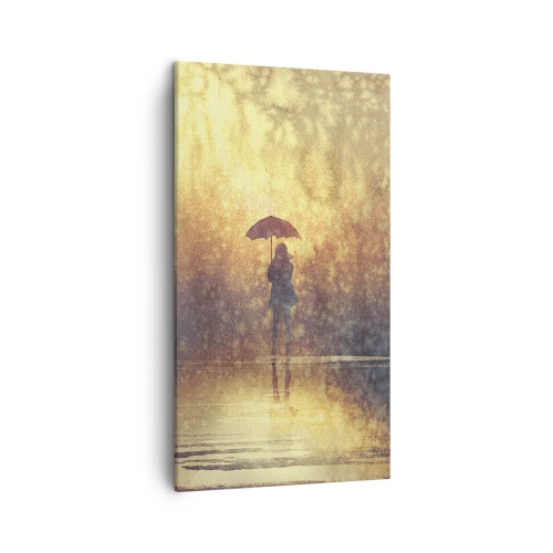 Cuadro sobre lienzo - Impresión de Imagen - Siento que alguien me mira - 45x80 cm