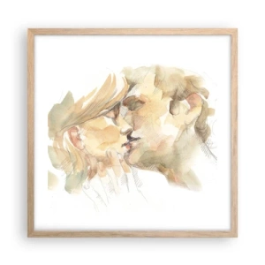 Póster en marco roble claro - ¿La media naranja encontrada? - 50x50 cm