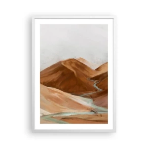 Póster en marco blanco - Ruta hacia la fuente - 50x70 cm