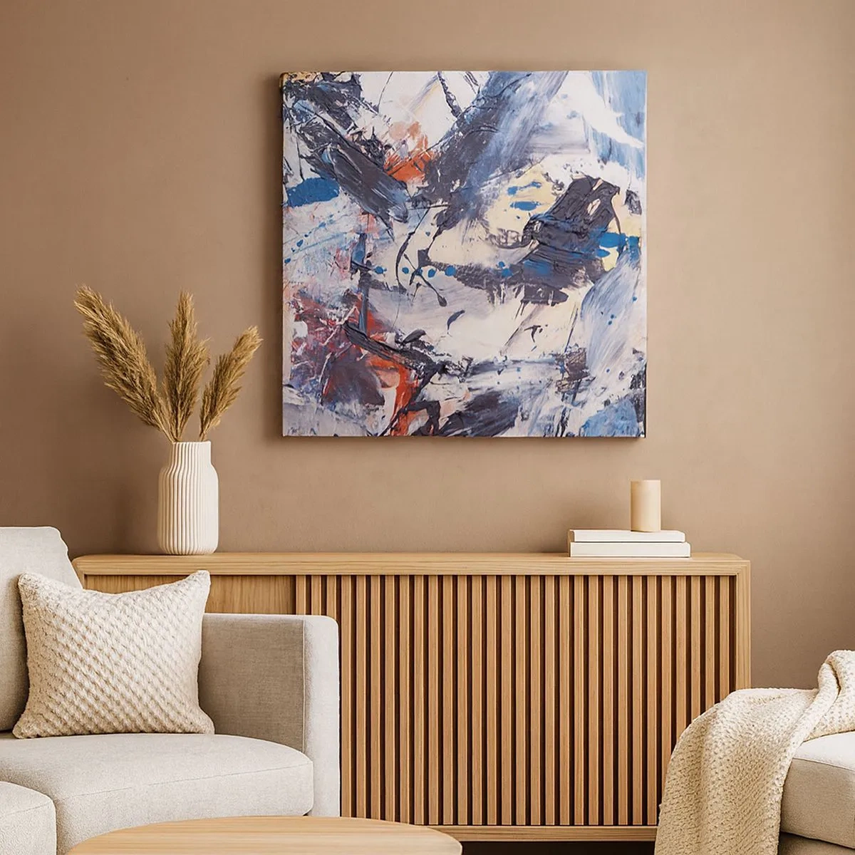 Cuadro sobre lienzo - Impresión de Imagen - Danza loca de la abstracción - 30x30 cm