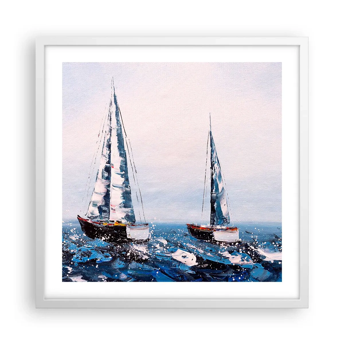 Póster en marco blanco - Hermandad del viento - 50x50 cm