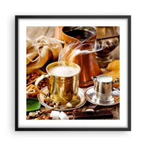 Póster en marco negro - Que tengas un buen día - 50x50 cm