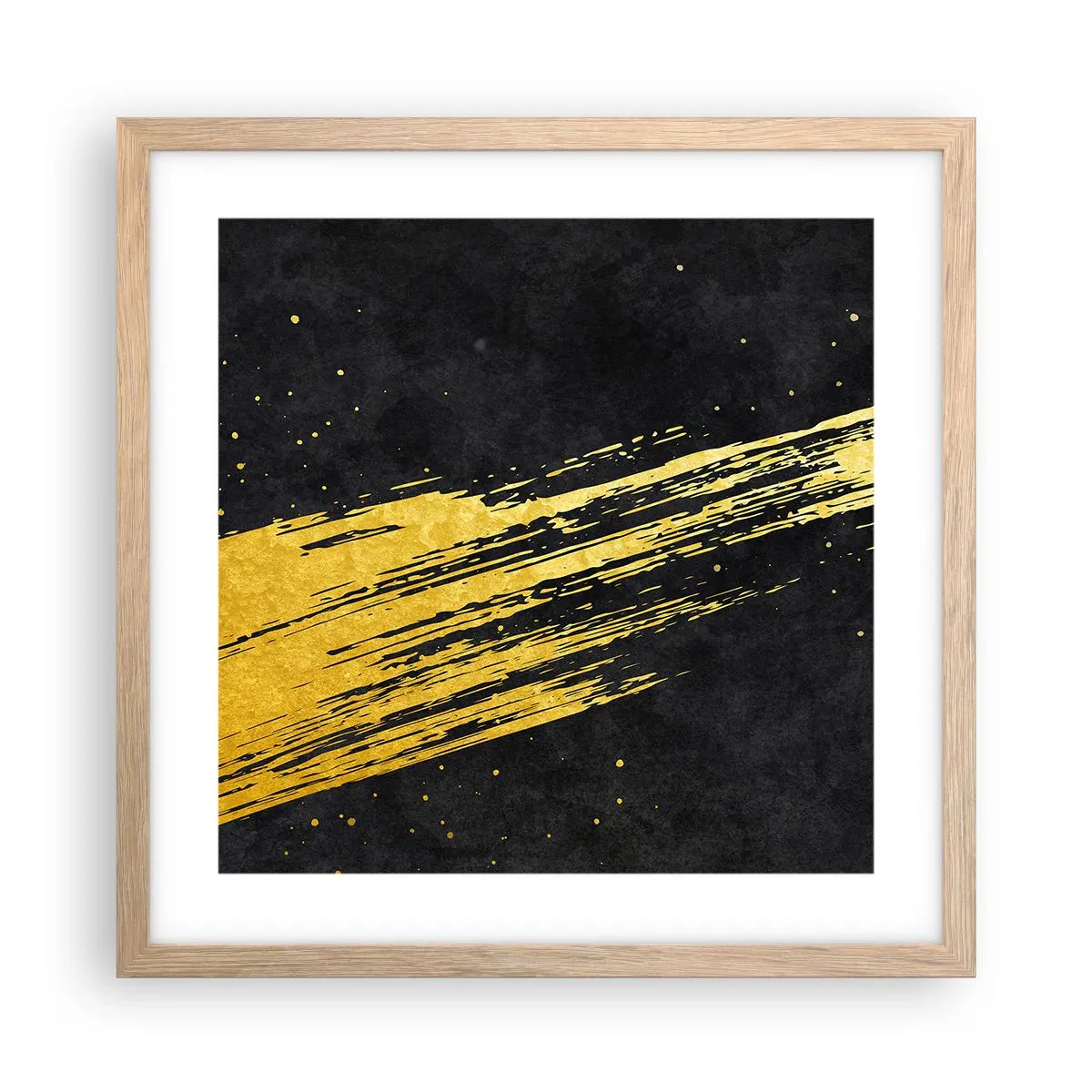 Póster en marco roble claro - Saltar al hiperespacio - 40x40 cm