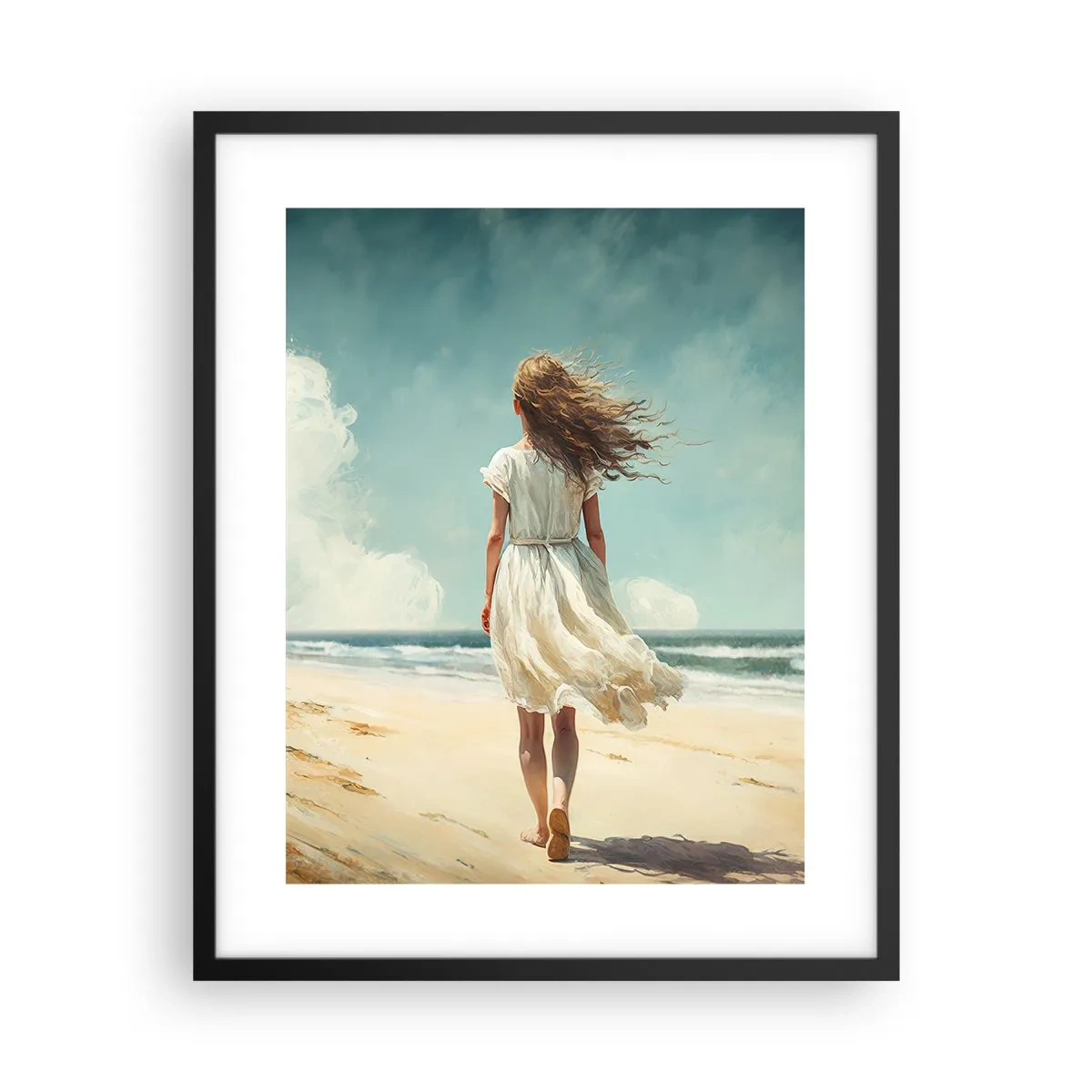 Póster en marco negro - Al encuentro del sol y del viento - 40x50 cm