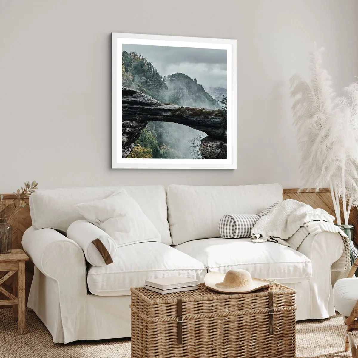 Póster en marco blanco - La aventura está a punto de comenzar - 40x40 cm