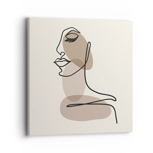 Cuadro sobre lienzo - Impresión de Imagen - Escucharse a sí misma - 40x40 cm