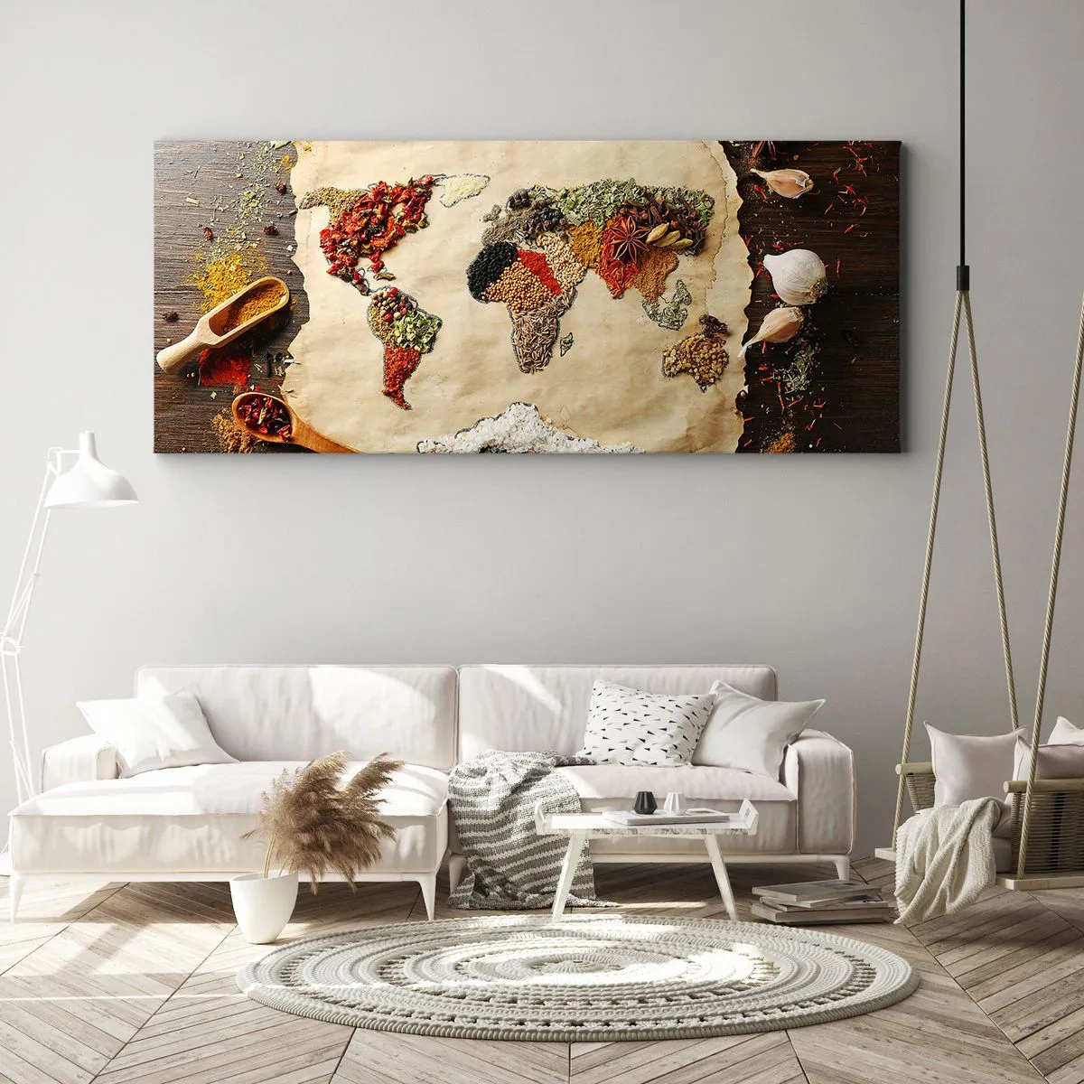 Cuadro sobre lienzo - Impresión de Imagen - Todos los sabores del mundo - 90x30 cm