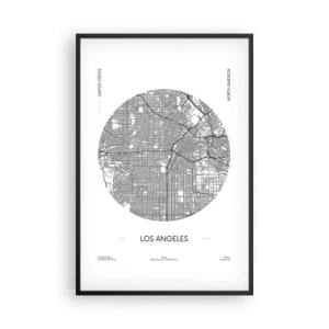 Póster en marco negro - Anatomía de Los Ángeles - 61x91 cm