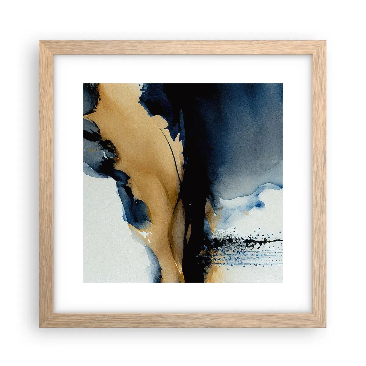 Póster en marco roble claro - Tras el telón - 30x30 cm