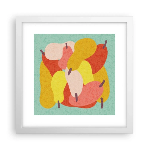 Póster en marco blanco - Saborear el sol del verano - 30x30 cm