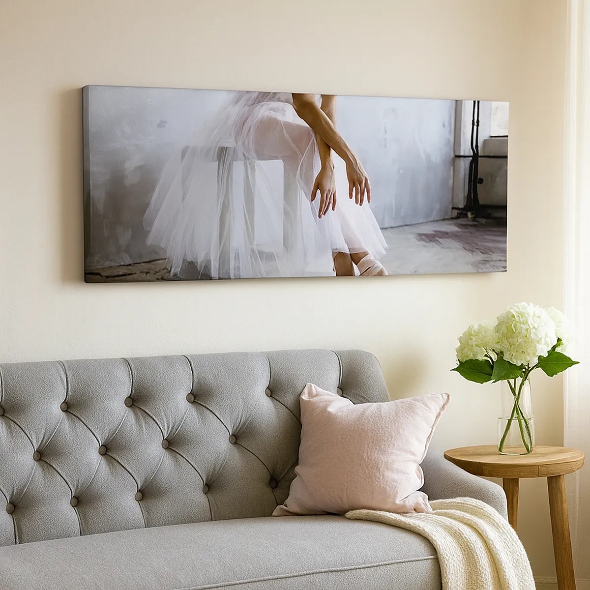 Cuadro sobre lienzo - Impresión de Imagen - Antes de que brillen las luces del escenario - 30x30 cm