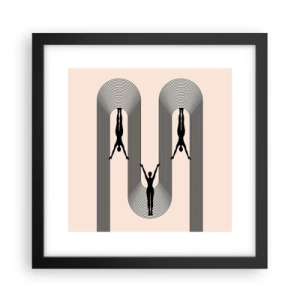Póster en marco negro - Al revés, o no - 30x30 cm