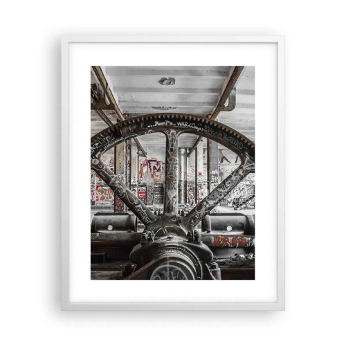 Póster en marco blanco - La vida secreta de una fábrica - 40x50 cm