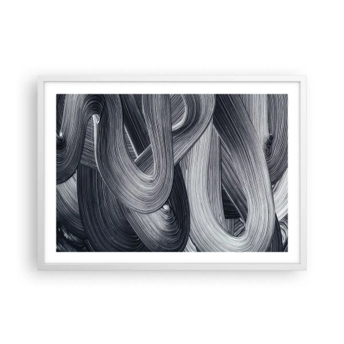 Póster en marco blanco - La fluidez de la realidad - 70x50 cm