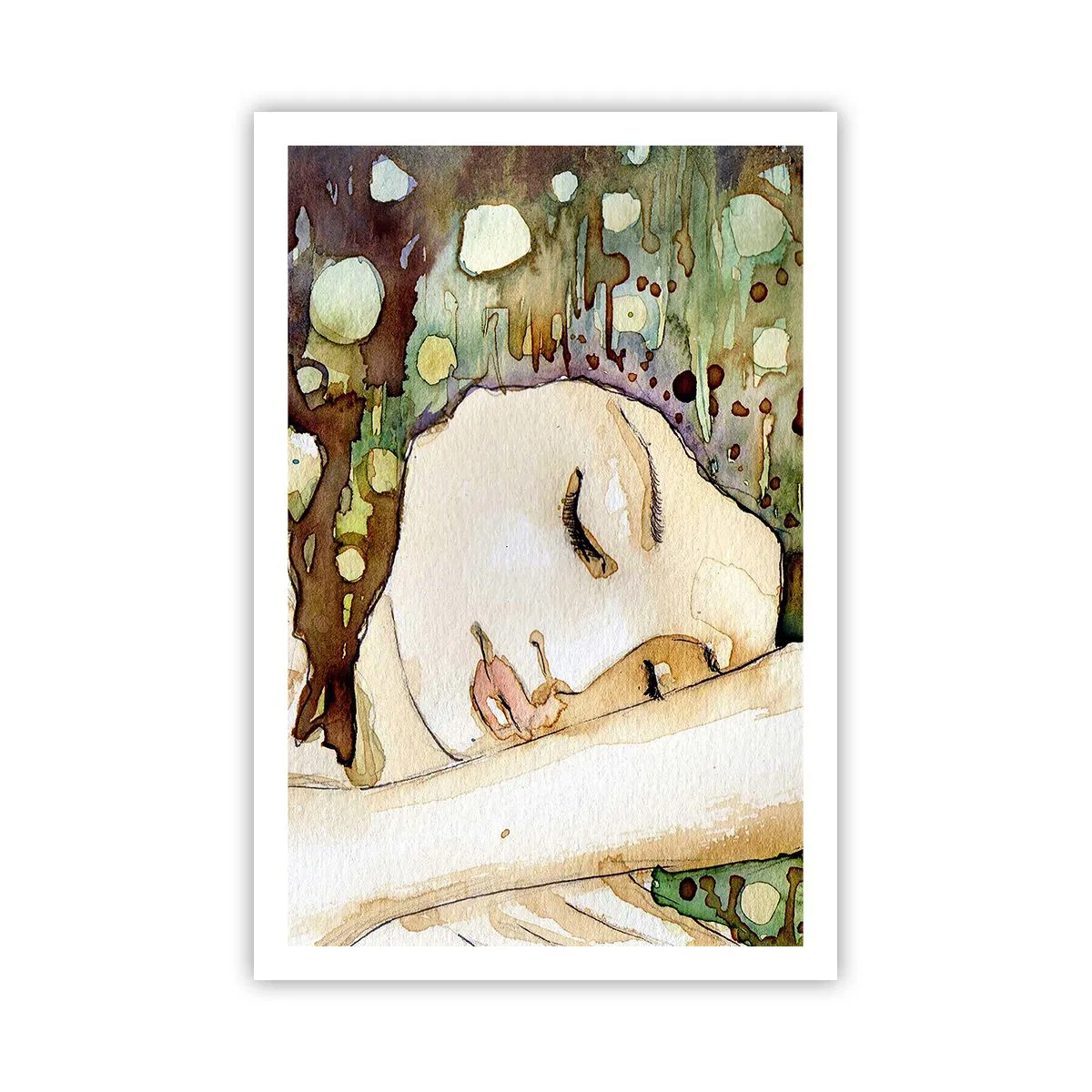 Póster - Sueño esmeralda y violeta - 61x91 cm