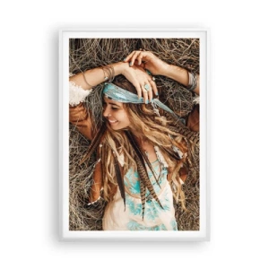 Póster en marco blanco - El verano del amor - 70x100 cm