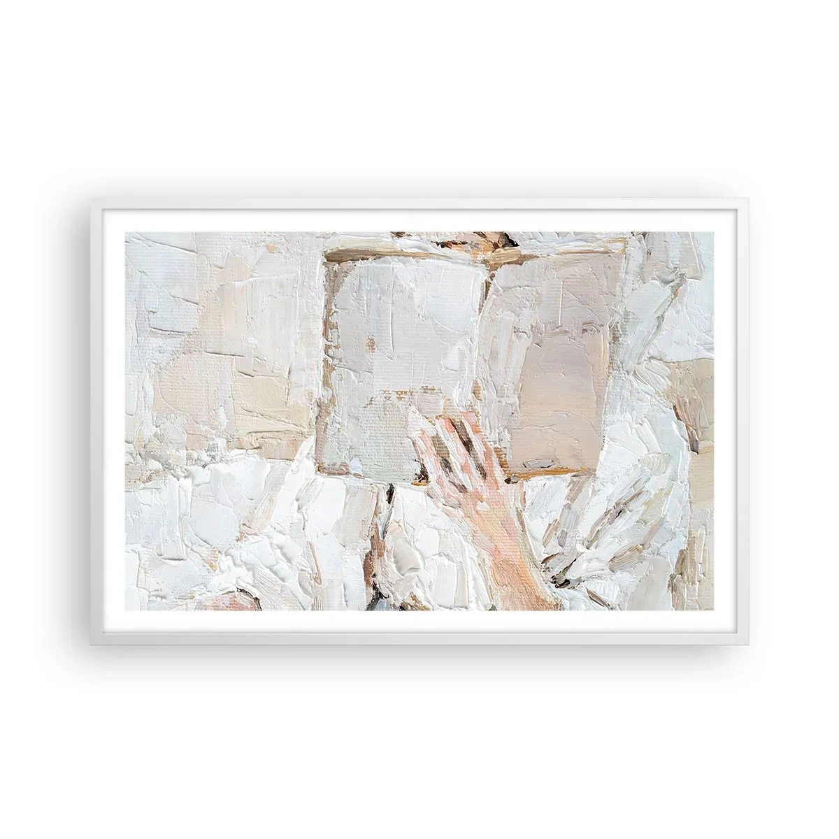 Póster en marco blanco - En otro mundo - 91x61 cm